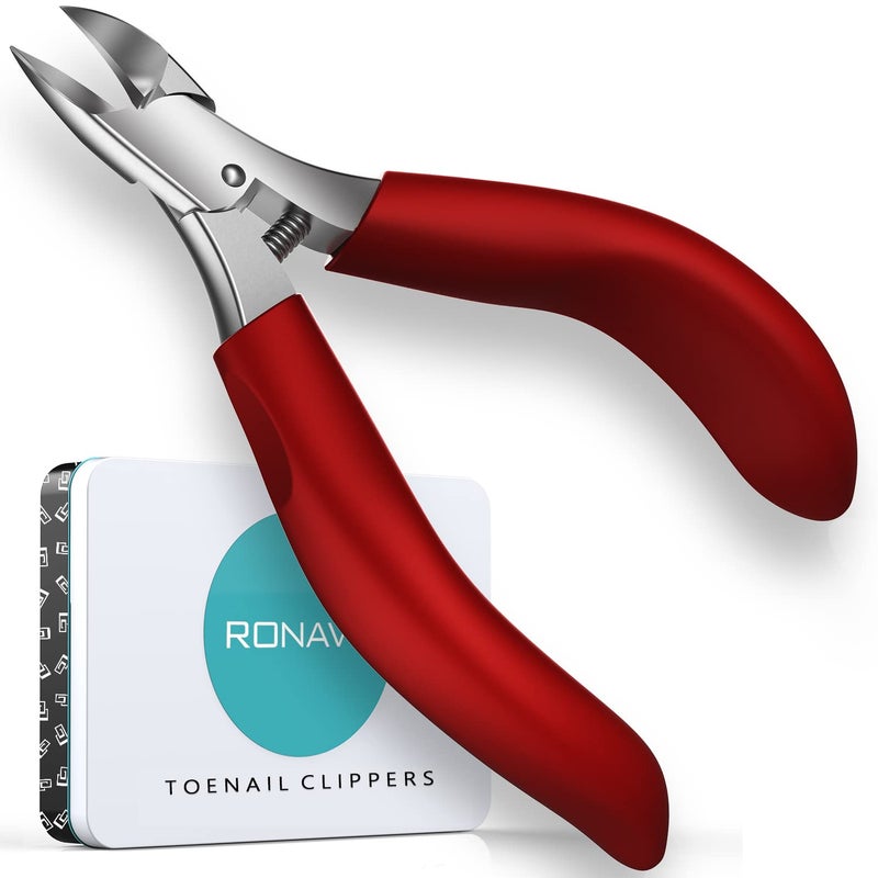 Toenail Clippers for Ingrown Thick Toenails Heavy Duty Toe Nail Clippers for Remove Side Ingrown Toenail with Angled Sharp Blades Professional Pedicure Tool with Long Handle for Seniors Men