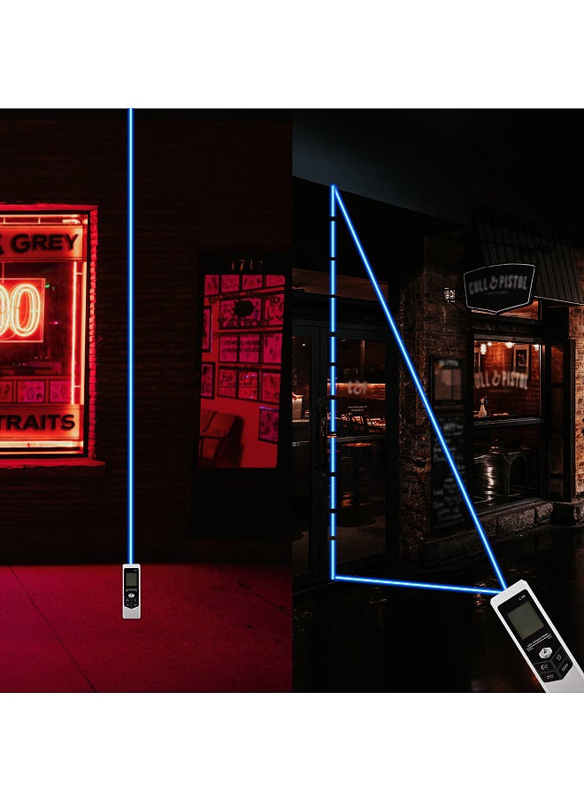 Generic 197Ft Mini Distance Measure Display M/In/Ft Volume/Area/Pythagorean Measurement Distance Measure With LED Light USB Rechargable Digital Tape Measure  - Image 3