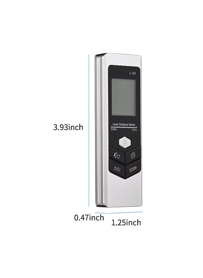 Generic - 197Ft Mini Distance Measure Display M/In/Ft Volume/Area/Pythagorean Measurement Distance Measure With LED Light USB Rechargable Digital Tape Measure - Image 1