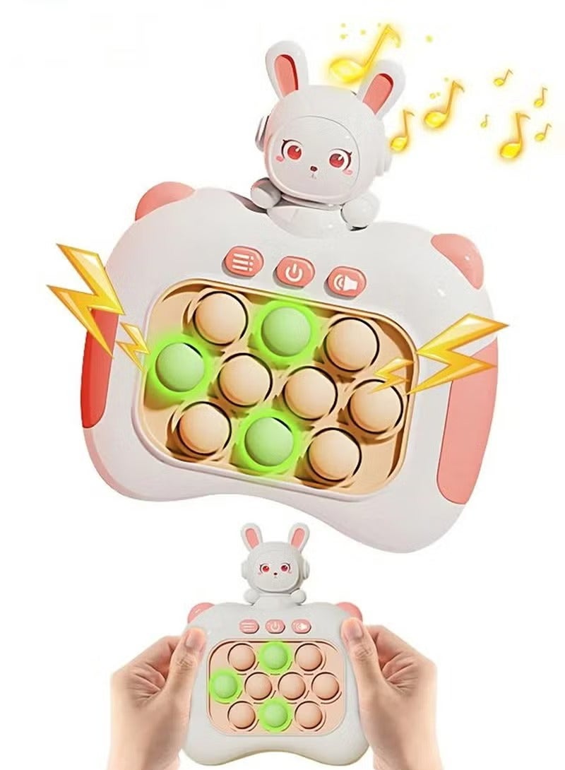 ألعاب التململ الإلكترونية السريعة الدفع المضيئة للبالغين والأطفال مع لعبة ألغاز آلة دفع البوب ​​الفقاعات فيدجيت لعبة حسية هدايا عيد الميلاد - Image 1