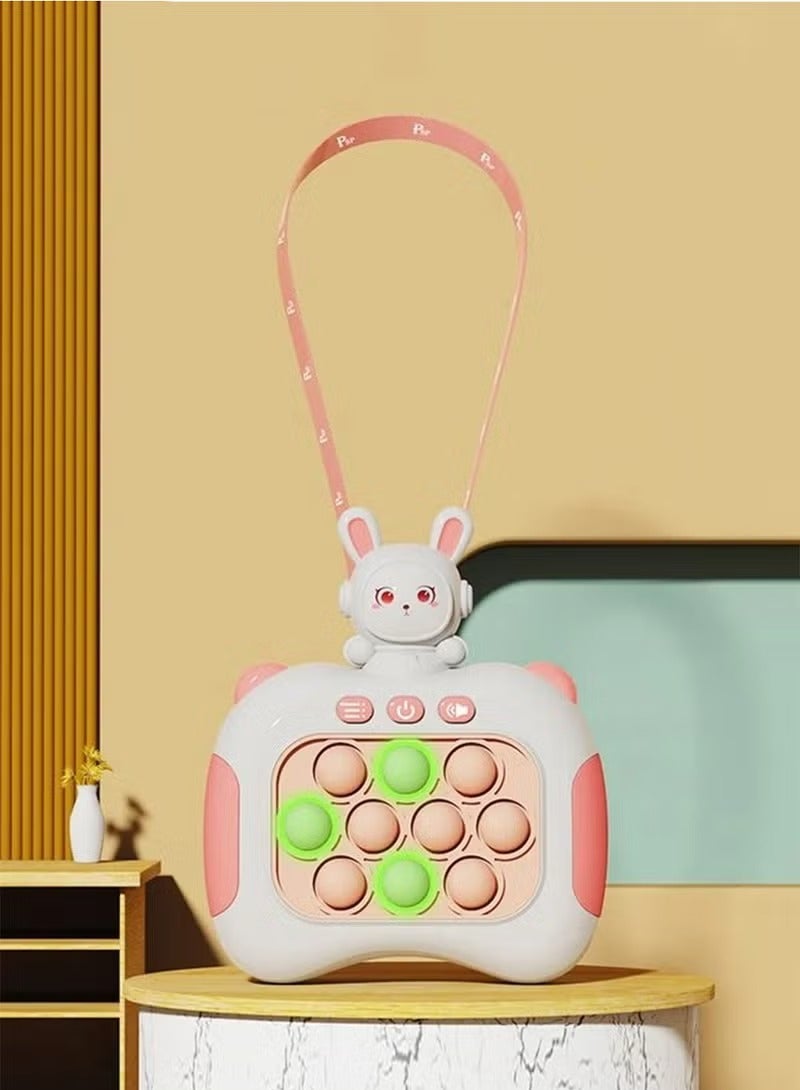 ألعاب التململ الإلكترونية السريعة الدفع المضيئة للبالغين والأطفال مع لعبة ألغاز آلة دفع البوب ​​الفقاعات فيدجيت لعبة حسية هدايا عيد الميلاد - Image 2