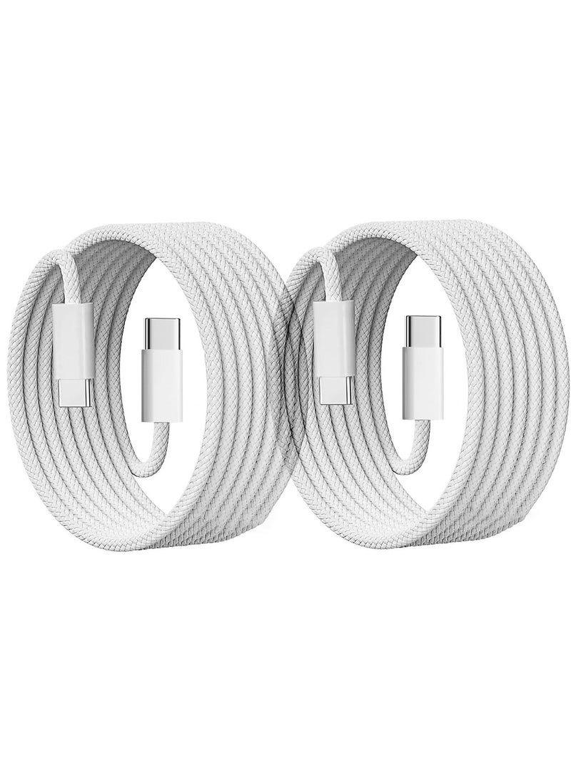 USB-C to USB-C Data Cable (2-Pack, 6.56 ft), Apple iPhone Fast Charging Cable (2 m), Type-C Charging Cable Compatible with Apple iPhone 15/16, Pro/Plus/Pro Max, Suitable for MacBook Pro/Air - Image 1