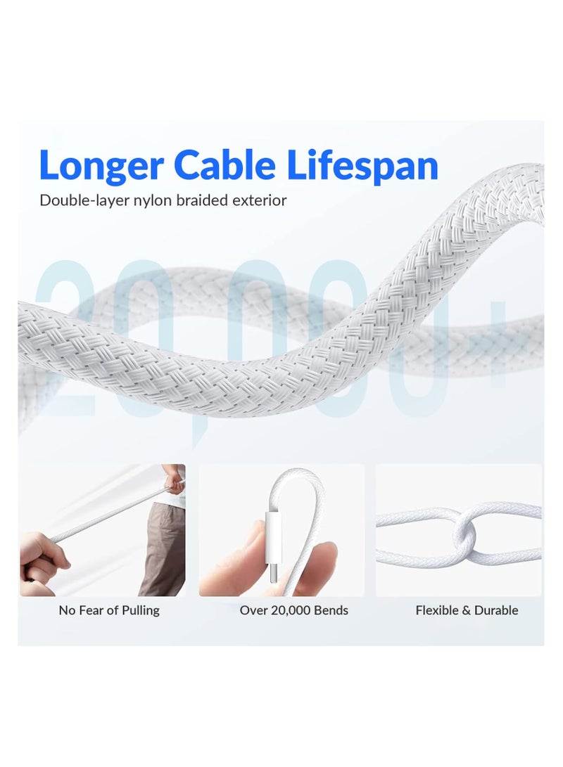 USB-C to USB-C Data Cable (2-Pack, 6.56 ft), Apple iPhone Fast Charging Cable (2 m), Type-C Charging Cable Compatible with Apple iPhone 15/16, Pro/Plus/Pro Max, Suitable for MacBook Pro/Air - Image 3