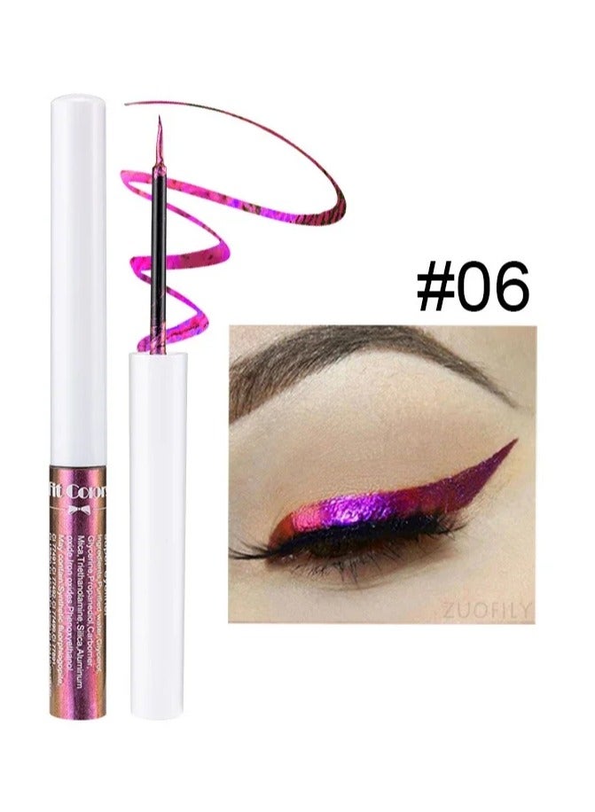 AROAQ Shiny Metallic Eyeshadow Liner Chameleon Multi Chrome Eyeliner Liquid Pearl Gloss Color Aurora Eyes Makeup Glitter Pigment (1Pc) - Image 1