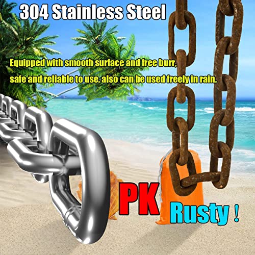Lsqurel Stainless Steel Chain, Lsqurel 13ft Metal Chain Link Chain Small 5/64in Light Duty Chain Utility Chain Jack Chain for Home Outdoor Camping Hanging etc (5/64in-13ft) - Image 4