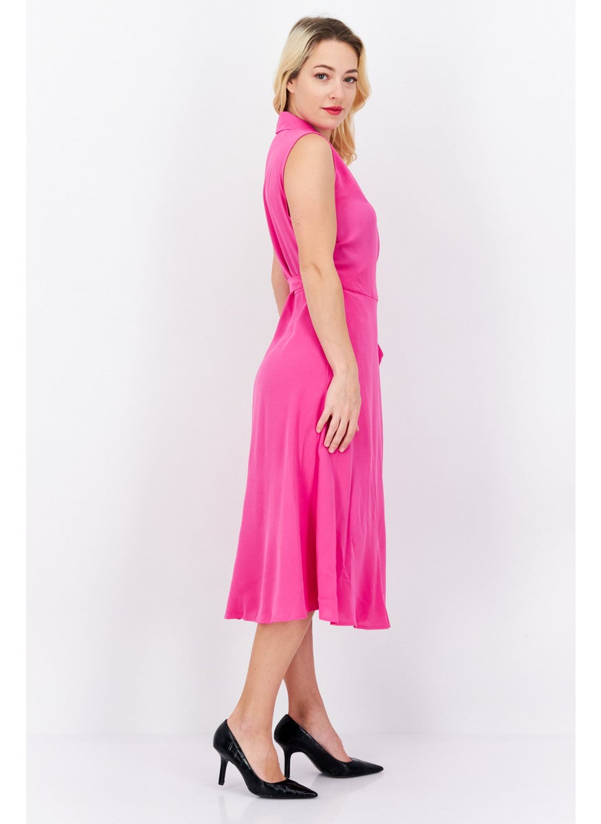 French Connection Women Plain Midi Dress, Purple  - Image 2