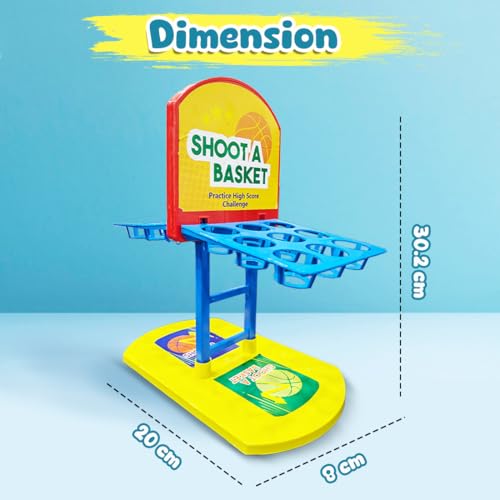 Wembley Shoot-A-Basketball Board Game for Boys & Girls Tabletop Action for 1 or 2 Players Easy to Assemble Portable Basket Ball Indoor Games Ideal for Birthday Gift - Image 4