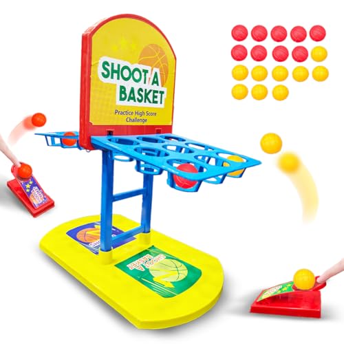 Wembley Shoot-A-Basketball Board Game for Boys & Girls Tabletop Action for 1 or 2 Players Easy to Assemble Portable Basket Ball Indoor Games Ideal for Birthday Gift - Image 1