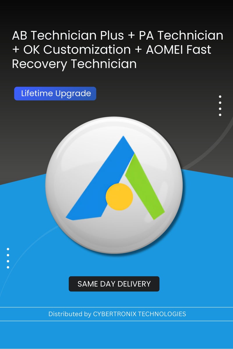 AB Technician Plus+PA Technician+OK Customization+AOMEI Fast Recovery Technician |  Lifetime Upgrade | Digital License | SAME DAY DELIVERY