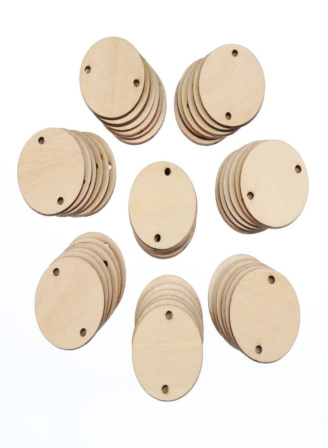 Bememo 1.5 Inches Circle Wooden Tags Birthday Board Tags with 2 Holes for Birthday Board DIY Crafts(100 Pieces) - Image 3