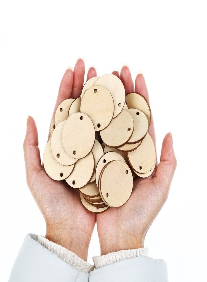 Bememo 1.5 Inches Circle Wooden Tags Birthday Board Tags with 2 Holes for Birthday Board DIY Crafts(100 Pieces) - Image 4