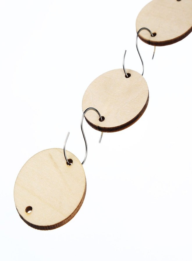 Bememo 1.5 Inches Circle Wooden Tags Birthday Board Tags with 2 Holes for Birthday Board DIY Crafts(100 Pieces) - Image 2