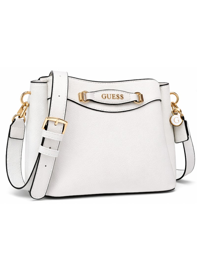GUESS Women's bag Emera 4g logo mini crossbody Bag - HWBA9316120 CRM WHT - Image 1