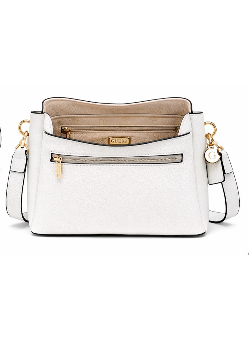 GUESS Women's bag Emera 4g logo mini crossbody Bag - HWBA9316120 CRM WHT - Image 3