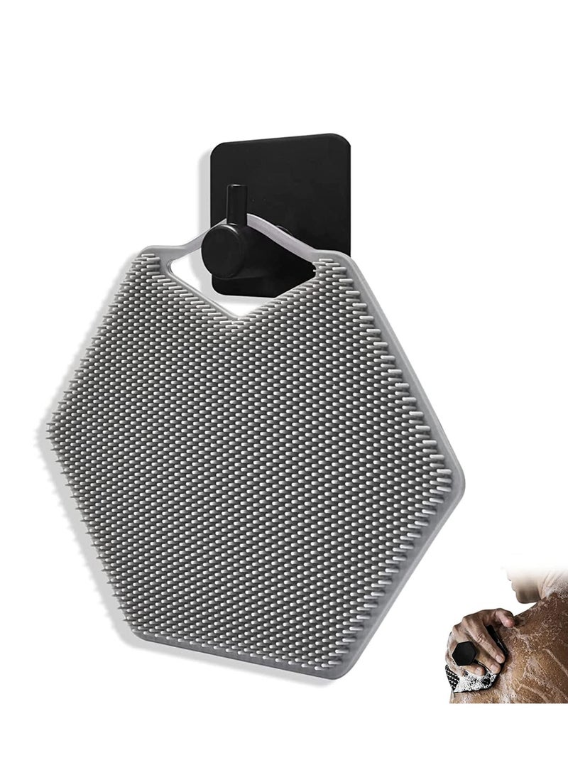 Silicone Body Scrubber and Storage Hook Set for Shower and Bathroom, Innovative Grip Design for Easy Use - Image 1