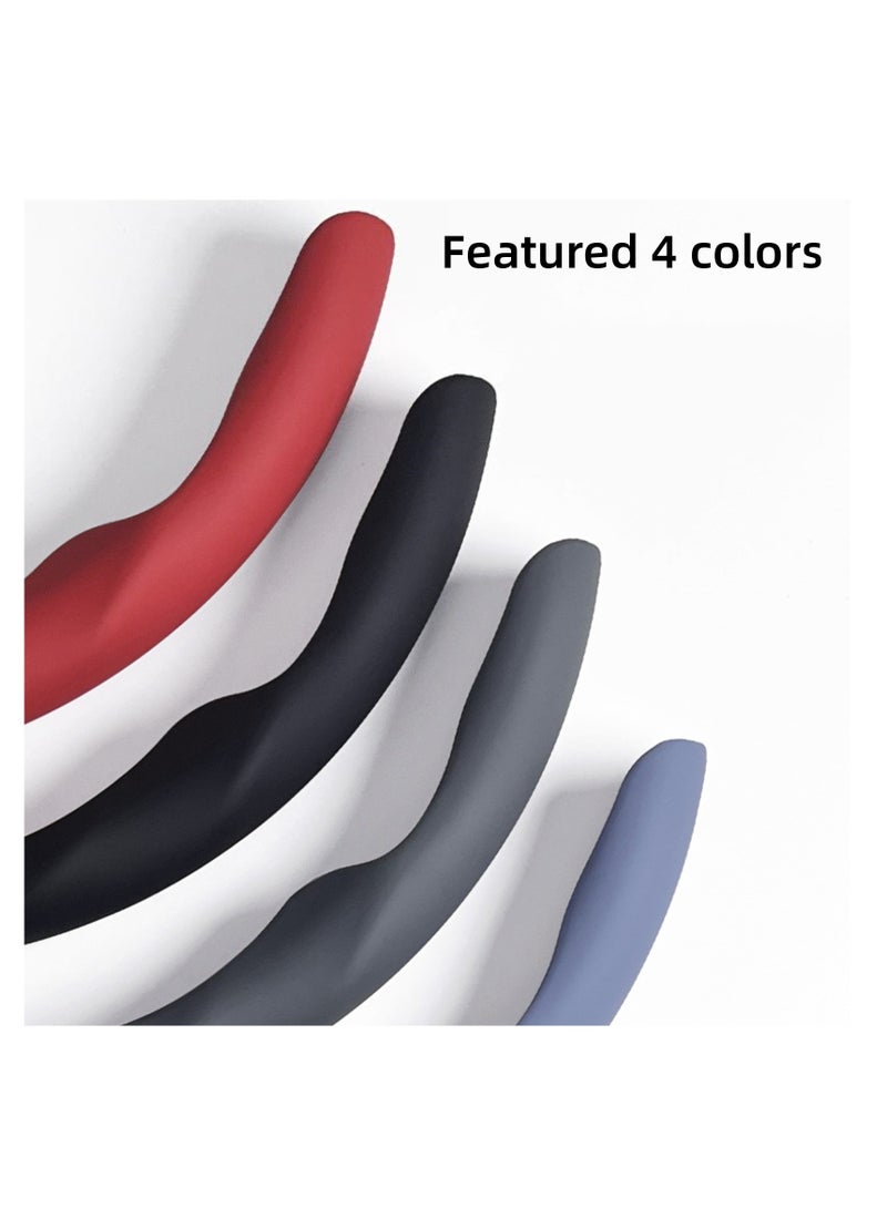 NOVOLAN Car Steering Wheel Cover Skin-Friendly Liquid Hand Feeling 4 Seasons Universal Sweat-Absorbing Non-Slip Ultra-Thin Men & Women Car Handle Cover Concave & Convex Design Easy to Clean (grey)