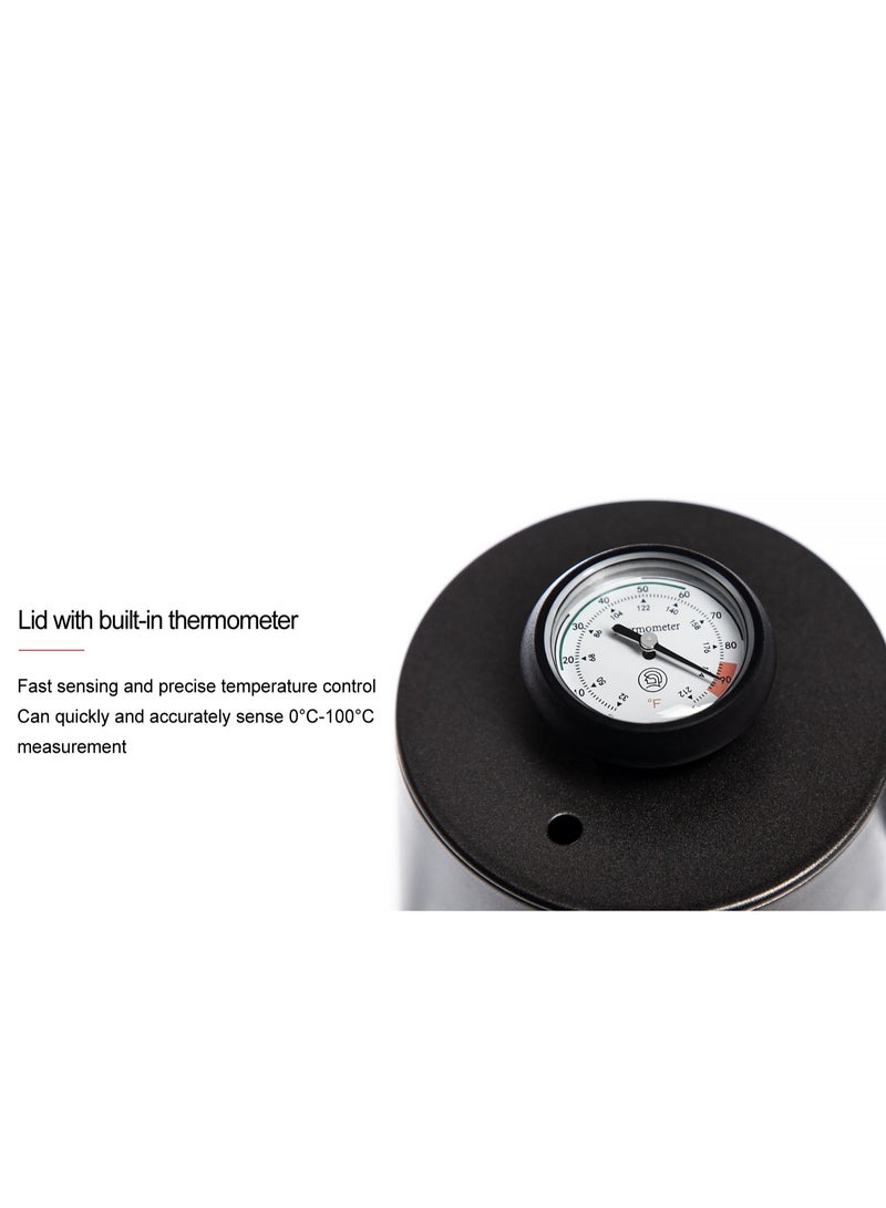 زيروهيرو زيرو هيرو C07PRO + غلاية تقطير - غلاية قهوة - غلاية مع مقياس حرارة - أسود/أبيض - Image 2