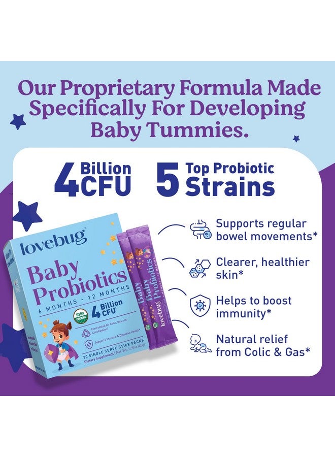 لوف باج بروبيوتيك بروبيوتيك عضوي من لوف باغ، حائز على جائزة وزارة الزراعة الأمريكية، للأطفال | متعدد السلالات، ٤ مليارات وحدة تشكيل مستعمرة | مسحوق سهل التناول | خالي من السكر | للأعمار من ٦ إلى ١٢ شهرًا | ٦٠ عبوة - Image 2