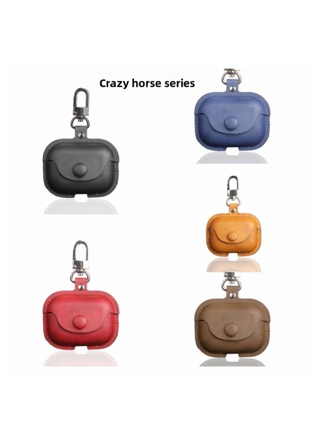 Generic - For Airpods 4 Protective Cover For Apple Earphone Case 123 Generation Airpods Pro/pro2 Earphone Leather Case New-Color:Lamb Print-Khaki-Applicable Model:for Airpods 4 - Image 1