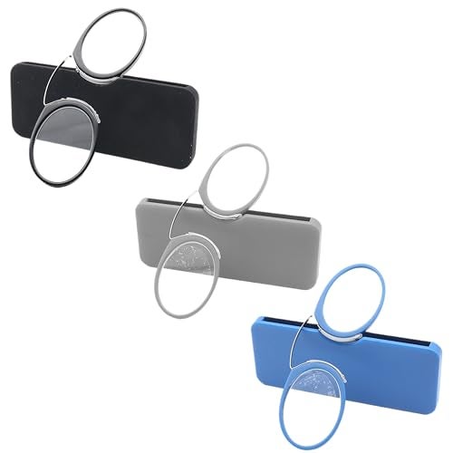 COVESATO Mini Armless Reading Glasses for Men Women Slim Thin Clip on Nose Readers with Small Portable Case(3 Pairs,1.00) - Image 2