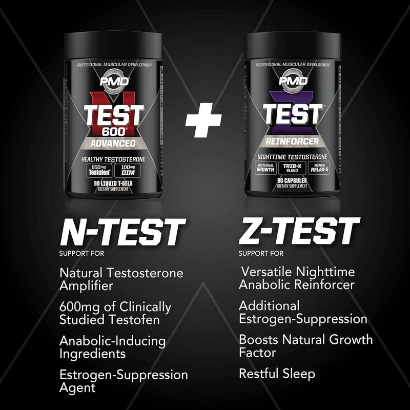 PMD Sports Flex Stack Advanced 24Hour Testosterone Stack for Lean Muscle Growth Strength Recovery Libido and Restful Sleep  NTest 600 Advanced  90 Liquid TGels ZTest 90 Capsules - Image 5