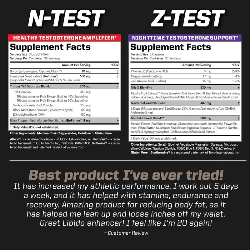 PMD Sports Flex Stack Advanced 24Hour Testosterone Stack for Lean Muscle Growth Strength Recovery Libido and Restful Sleep  NTest 600 Advanced  90 Liquid TGels ZTest 90 Capsules - Image 3