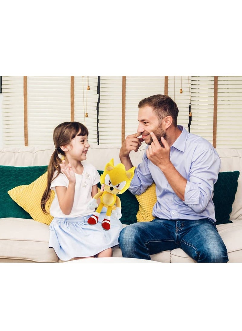 عام سونيك القنفذ 11.8 quot;ألعاب أفخم، للمفاصل الظل ذيول أفخم دمية اللعب الهدايا للبنين والبنات شخصية كرتونية أفخم الأطفال (سوبر سونيك) - Image 4