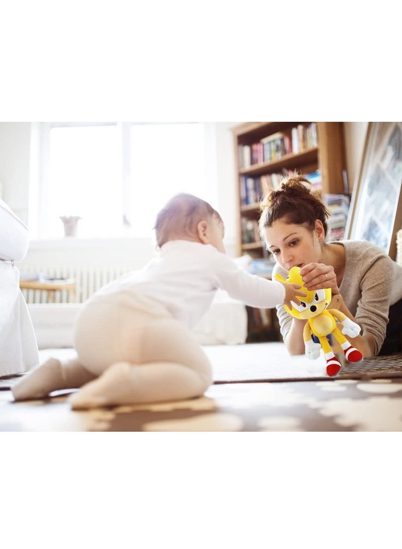 عام سونيك القنفذ 11.8 quot;ألعاب أفخم، للمفاصل الظل ذيول أفخم دمية اللعب الهدايا للبنين والبنات شخصية كرتونية أفخم الأطفال (سوبر سونيك) - Image 3