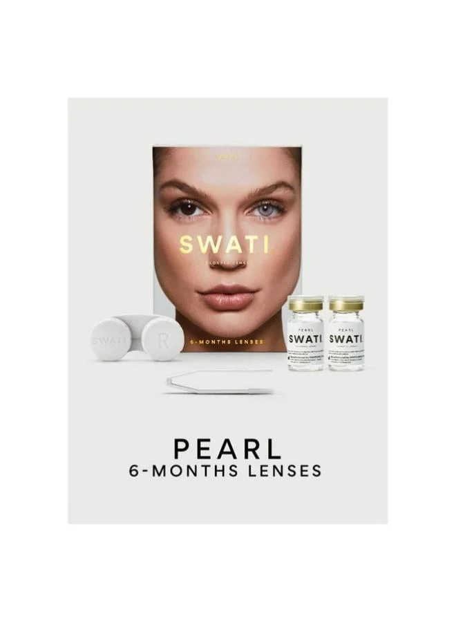 سواتي Cosmetics Coloured Contact Lenses  Pearl 6 Months