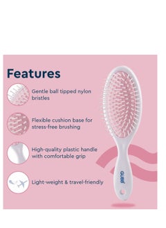 GUBB GUBB Tropical Bloom Oval Hair Brush For Women & Men | Straightens & Detangles Curly Hairs | Faster & Easier Detangle Wet or Dry Hair | Reduces Hair Breakage and Promotes Hair Growth | Suitable For All Hair Types | Hair Brush for Men & Women  - Image 3