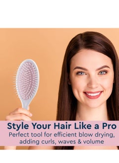 GUBB GUBB Tropical Bloom Oval Hair Brush For Women & Men | Straightens & Detangles Curly Hairs | Faster & Easier Detangle Wet or Dry Hair | Reduces Hair Breakage and Promotes Hair Growth | Suitable For All Hair Types | Hair Brush for Men & Women  - Image 2