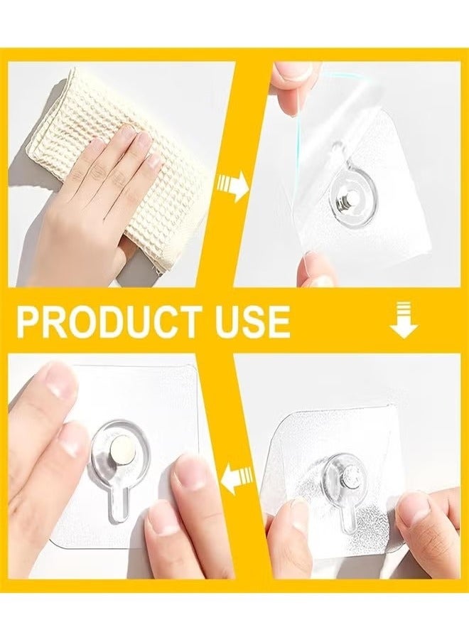 Picture Hangers, 18pcs Self Adhesive Picture Hangers Hooks Waterproof Adhesive Wall Hooks Wall Picture Hanger Heavy Duty Wall Hangers Without Nails for Hanging for Home Kitchen Bathroom Office - Image 2