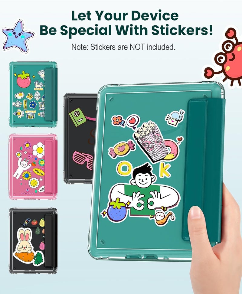 MoKo Detachable Magnetic Case for All-new 7" Kindle Paperwhite 12th Generation 2024 & Kindle Colorsoft 2024/2025,Ultra Clear Back Scratch-Proof Light & Shell Cover with Auto Wake/Sleep, Jade Green - Image 5