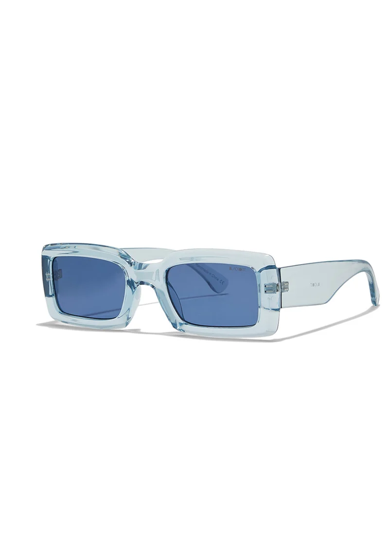 Blackout Zen,Women Sunglasses, Rectangle Sunglasses, UV Protection: UV400 (Blue,Blue)
