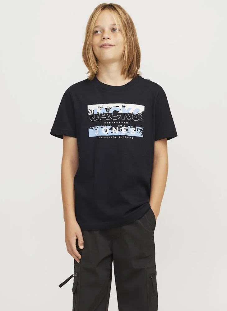 جاك وجونز جونيور Kids Jcokonta  Crew Neck Short Sleeve Graphic T-Shirt