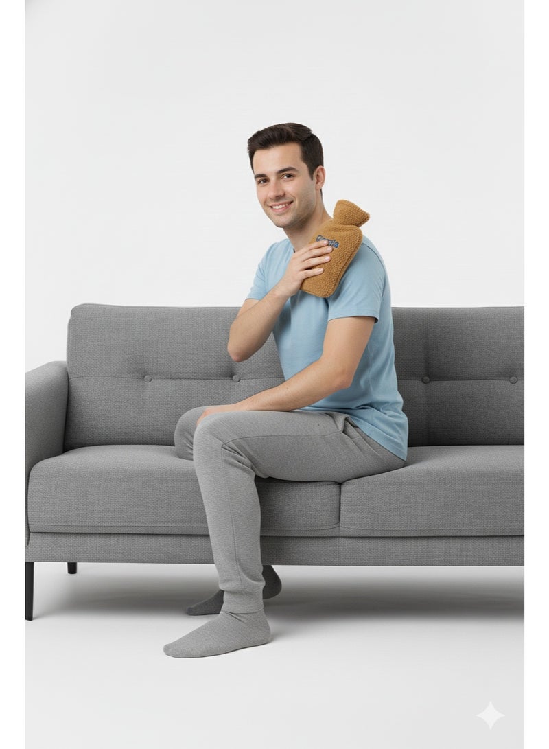  جرانزيا جرانزيا قربة سخنة فائقه الجودة أساسية في كل بيت للتدفية وتسكين الألم بشكل طبيعي غطا قطيفة شيك – ضد التسريب – بضمان سنتين - Image 2