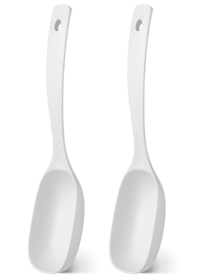 SHOWERORO 2Pcs Large Soup Ladle with Long Handle Ergonomic Porridge Spoon for Home Restaurant and Canteen Use Ideal for Soup Rice and More - Image 1