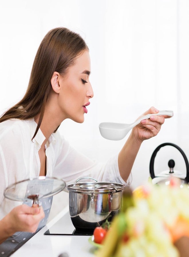 SHOWERORO 2Pcs Large Soup Ladle with Long Handle Ergonomic Porridge Spoon for Home Restaurant and Canteen Use Ideal for Soup Rice and More - Image 3