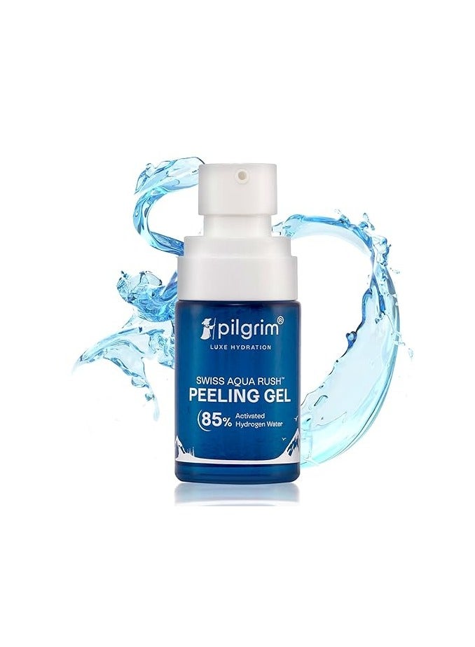 بيلجريم لحاج السويسري أكوا راش؟ جل تقشير للوجه | مصنوع باستخدام مرطبات قوية - سويس أكوا راش، والبنتافيتين و85% من ماء الهيدروجين المنشط | يقشر ليكشف عن بشرة نضرة ومشرقة | 30 جرام - Image 1
