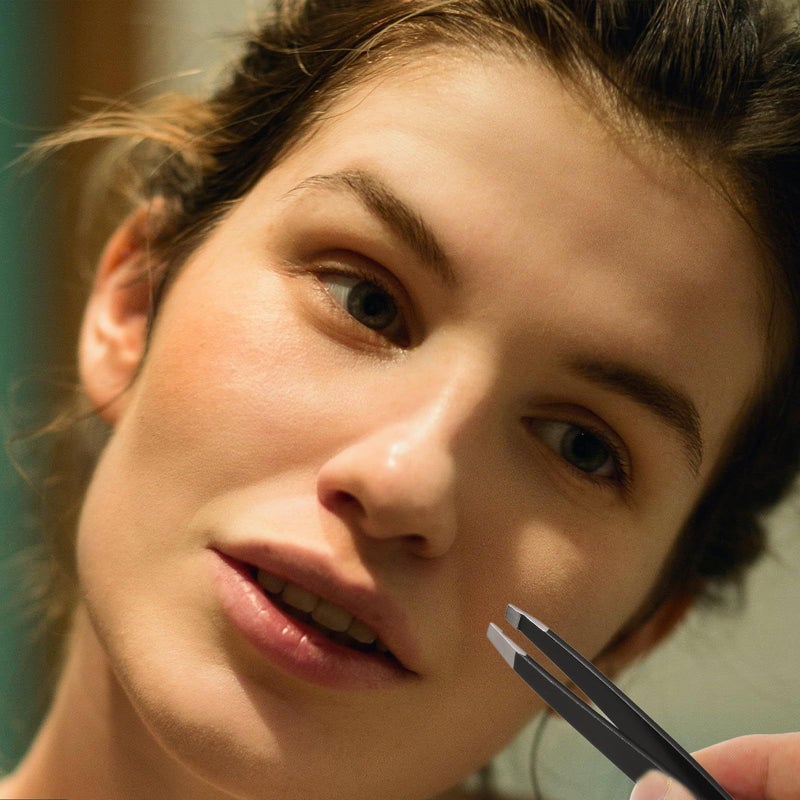 Stainless Steel Dual Head Eyebrow Tweezers Slanted False Eyelash Applicator Beauty Tool - Image 5