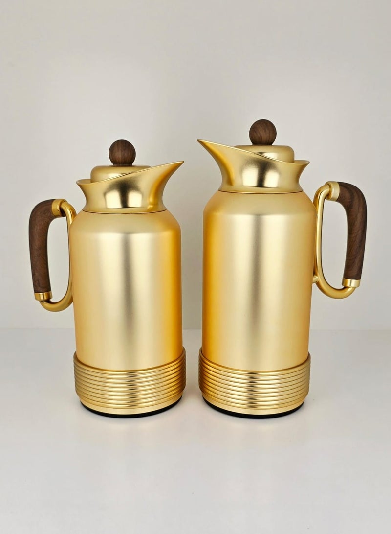 Damanhoor Thermos Set 22Piece 6Tea Cup With 6Soucer 6Cawa Cup 1Sugar Bowl  2Thermos 1Tray - Image 2