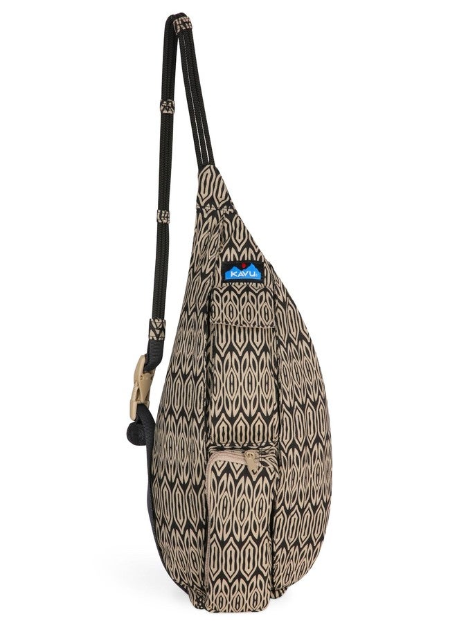 KAVU Mini Rope Bag Cotton Crossbody Sling, Dark Inlay, One Size - Image 1