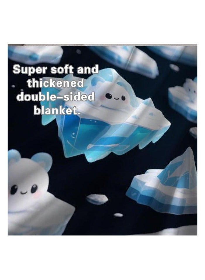 general Flannel thin blanket (warm and comfortable, suitable for sleep, gaming, dust removal and sandproof) 150cm*200cm - 306 - Image 1
