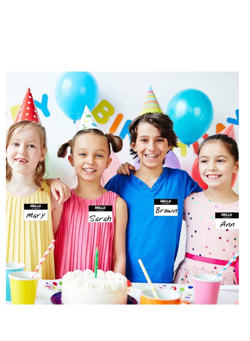 KASTWAVE Name Tag Stickers, "Hello My Name is" Name Tags Stickers, Newborn Baby Name Sticker, for Themed Party Family Home School Office Conferences, 3"x 2", 450 Pcs - Image 4