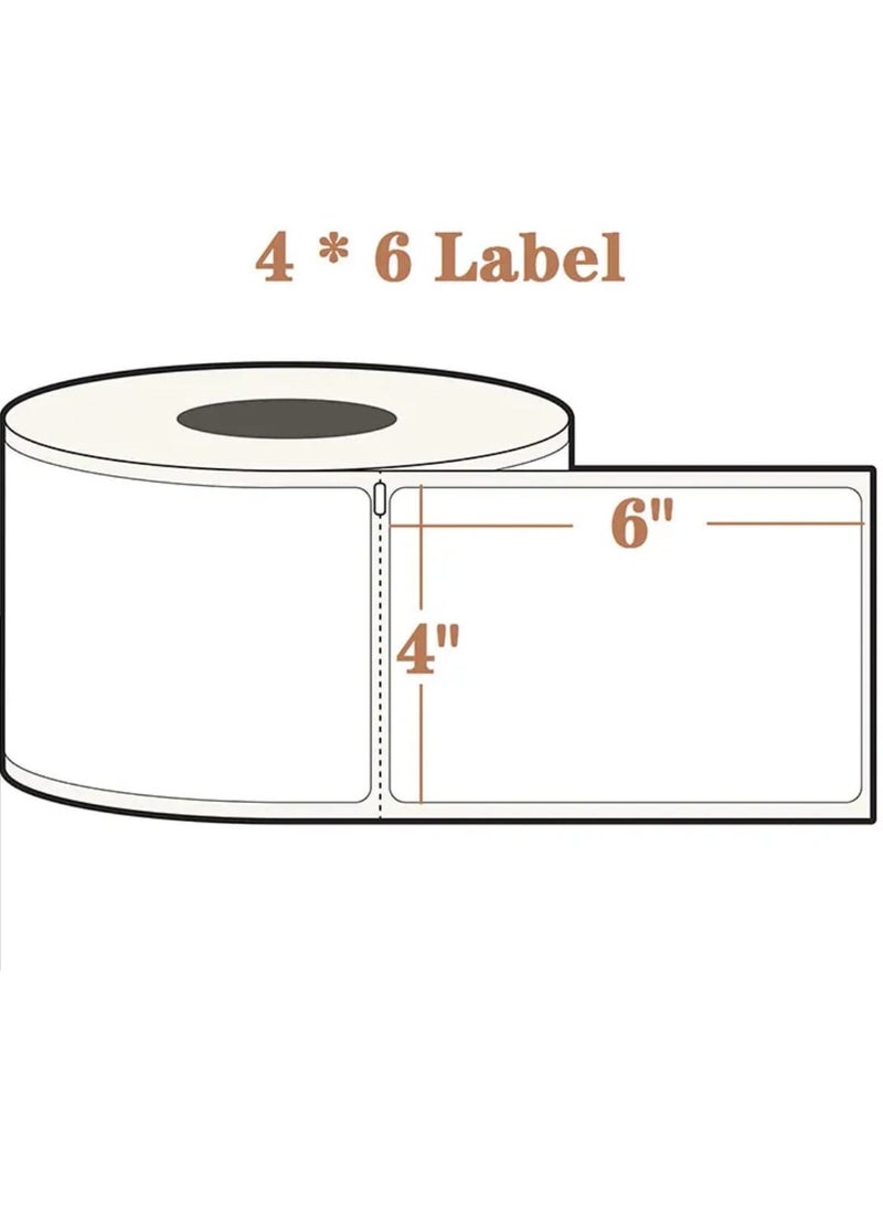 ملصقات شحن حرارية احترافية (500 ملصق) بمقاس4*6 بوصه (150mm*100mm) غراء قوي، مقاومة فائقة للخدش والسوائل، وسهولة في الاستخدام - Image 2