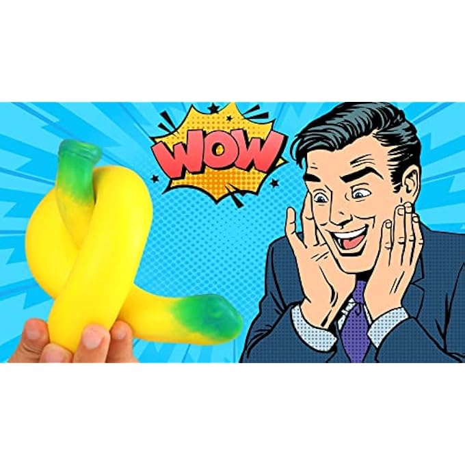 Ja-Ru Super Stretchy Banana (Pack of 2) and 1 Collectable Bouncy Ball Stretches Long & Shrink Slow. Smells Good 3340-2p - Image 5