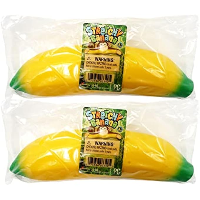 Ja-Ru Super Stretchy Banana (Pack of 2) and 1 Collectable Bouncy Ball Stretches Long & Shrink Slow. Smells Good 3340-2p - Image 4
