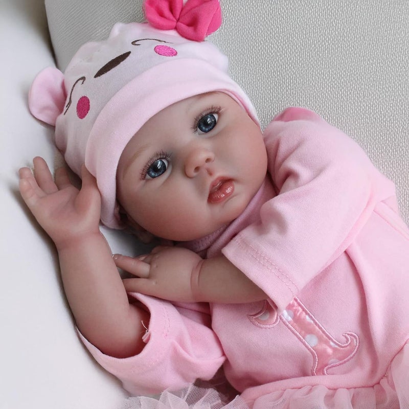 CHAREX Lifelike Reborn Baby Dolls - 20 Inch Realistic Newborn Baby Doll Soft Body Real Life Baby Dolls Girl with Accessories Gifts Toy for Kids Age 3 + & Collection - Image 3