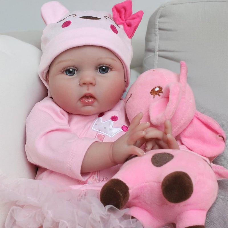 CHAREX Lifelike Reborn Baby Dolls - 20 Inch Realistic Newborn Baby Doll Soft Body Real Life Baby Dolls Girl with Accessories Gifts Toy for Kids Age 3 + & Collection - Image 4