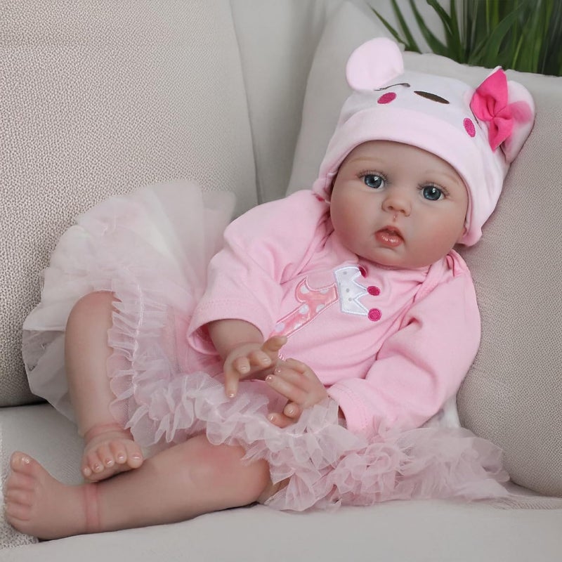 CHAREX Lifelike Reborn Baby Dolls - 20 Inch Realistic Newborn Baby Doll Soft Body Real Life Baby Dolls Girl with Accessories Gifts Toy for Kids Age 3 + & Collection - Image 2